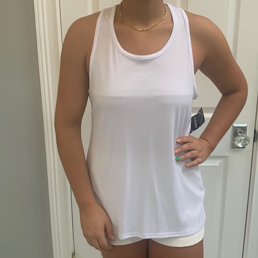 Jockey White Racerback Tank Top